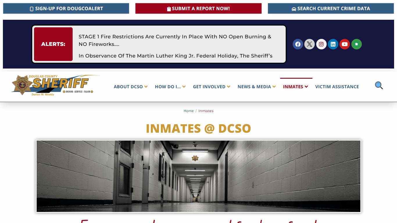 Inmates - Douglas County Sheriff's Office - Castle Rock Colorado