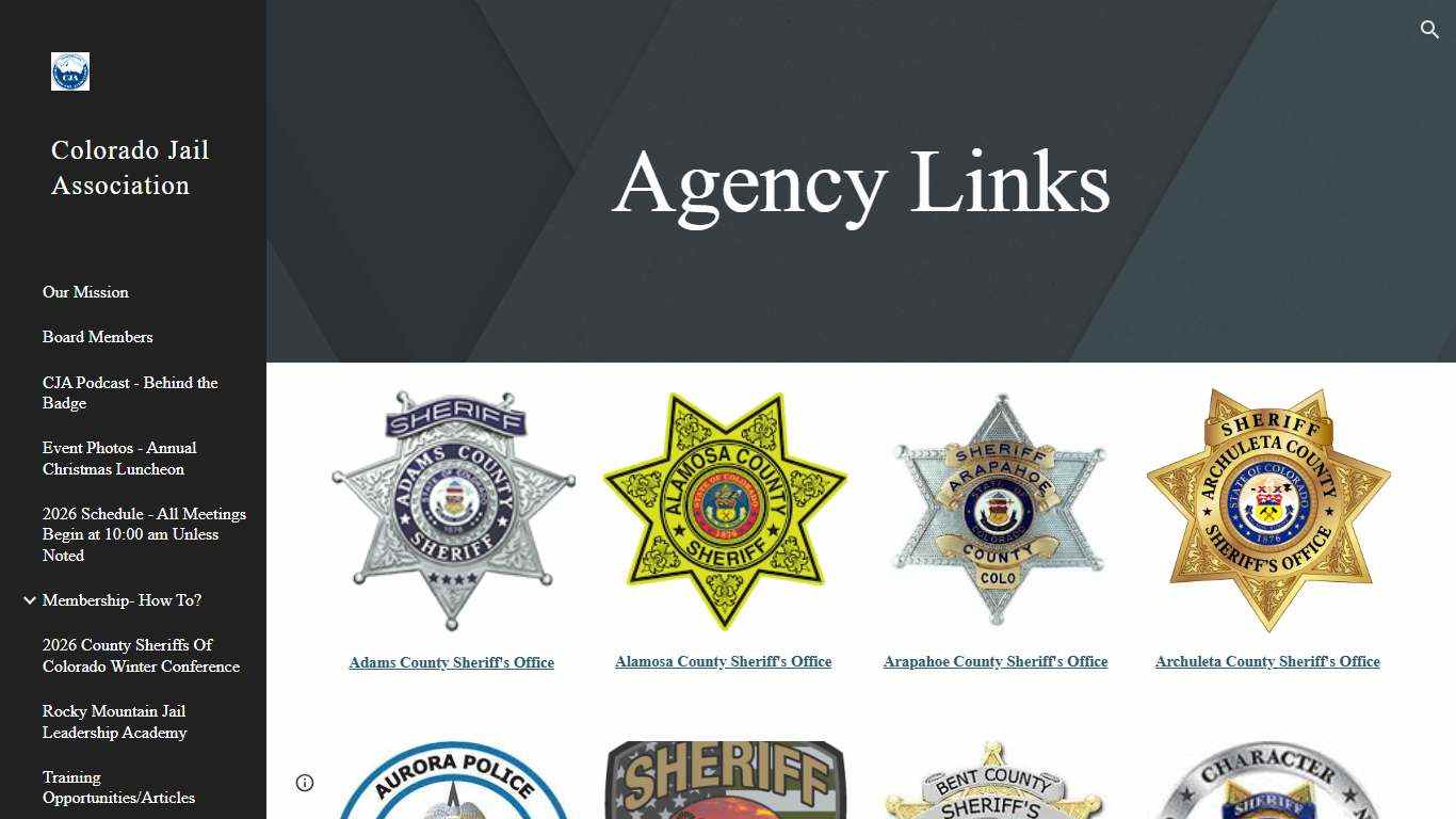 Colorado Jail Association - Agency Links